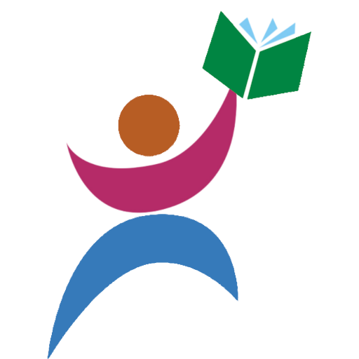 Grantsburg Logo figure holding a book
